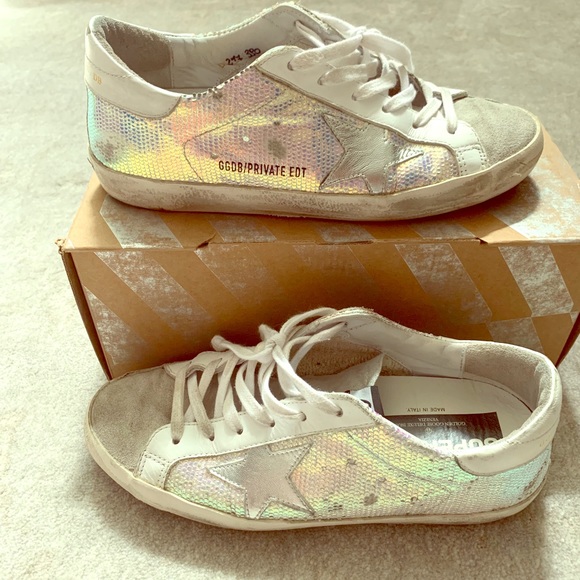 golden goose iridescent sneakers
